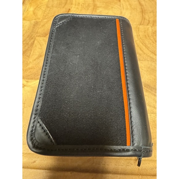 Hallmark & Harley Davidson Personal Organizer, Black Cloth & Leather 6 1/2" X 4" - Picture 5 of 15